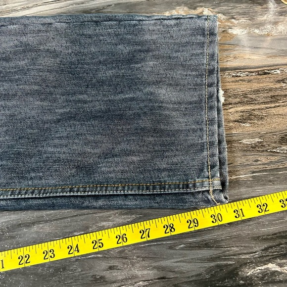 Wrangler Men’s Jeans 40x31 Slim Straight Faded Denim Dark Wash High Rise 38x30 - Picture 10 of 15